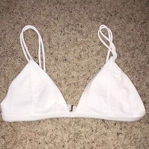 white bikini top